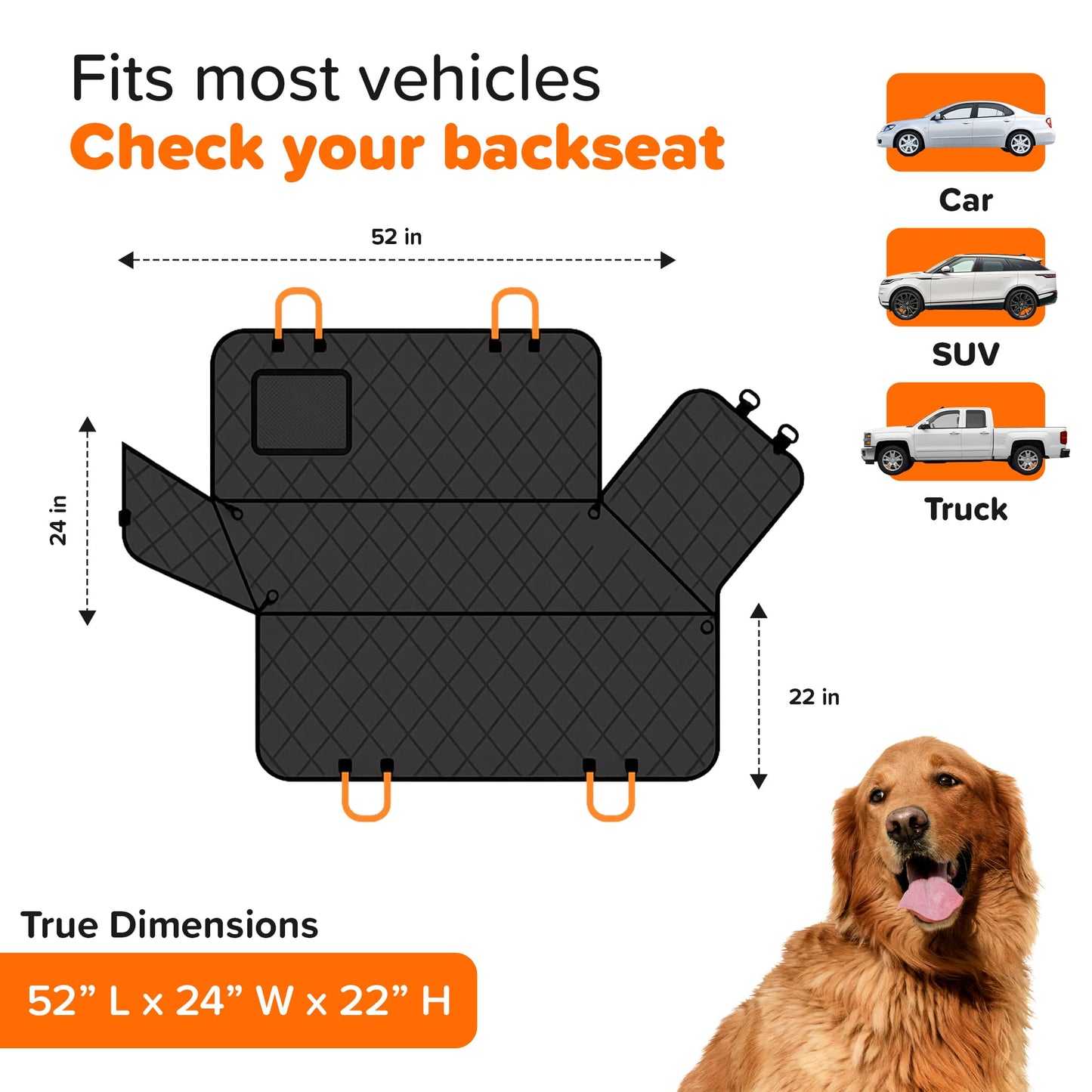 RuffRider™ Hard Bottom Dog Car Seat Protector