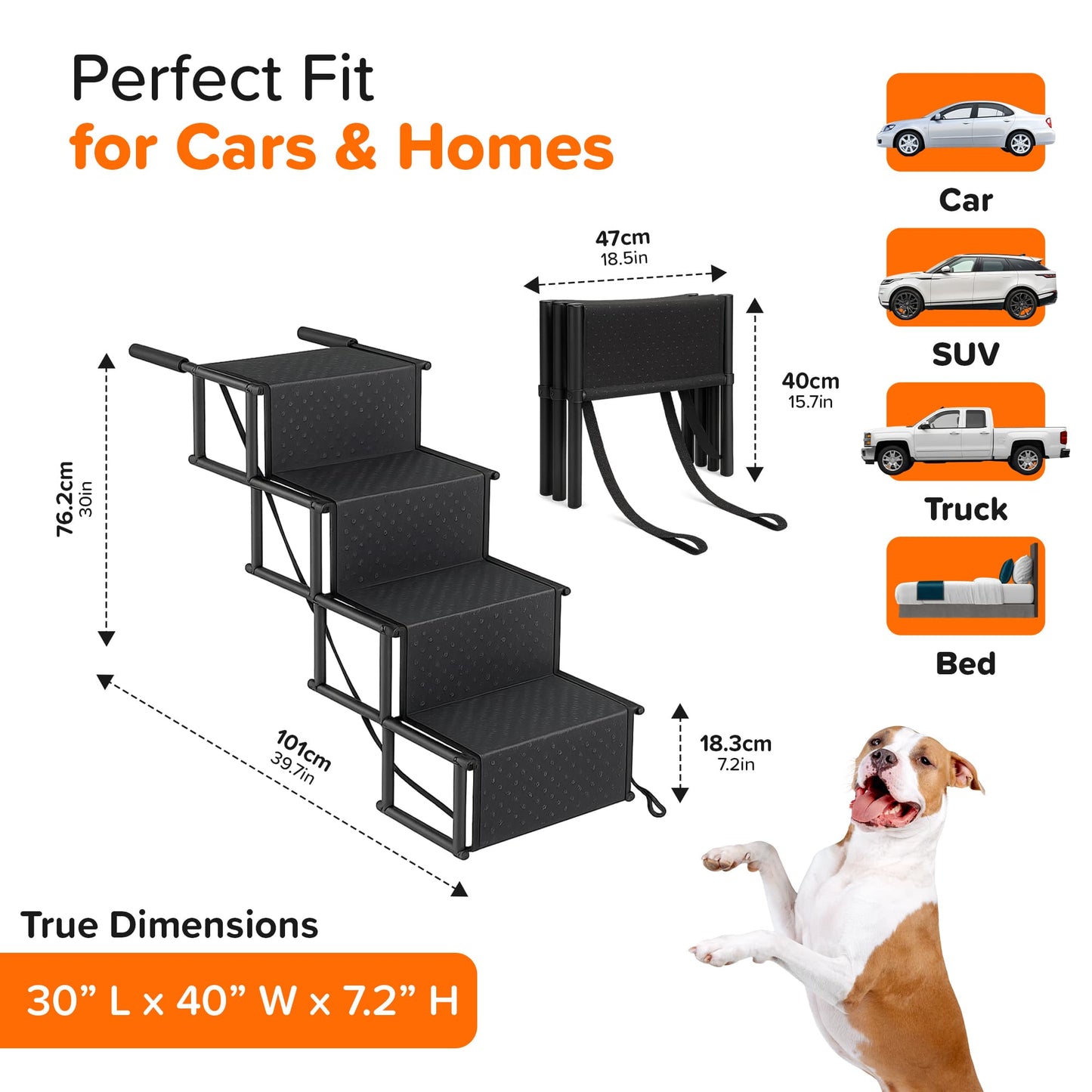 StepPaws™ Foldable Pet Staircase