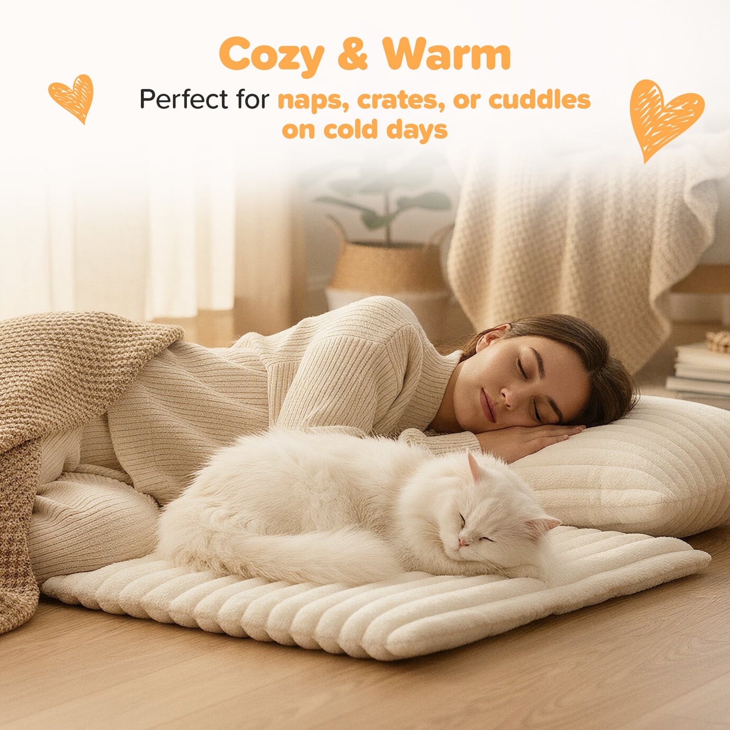CozyFur Plush Self-Heating Pad