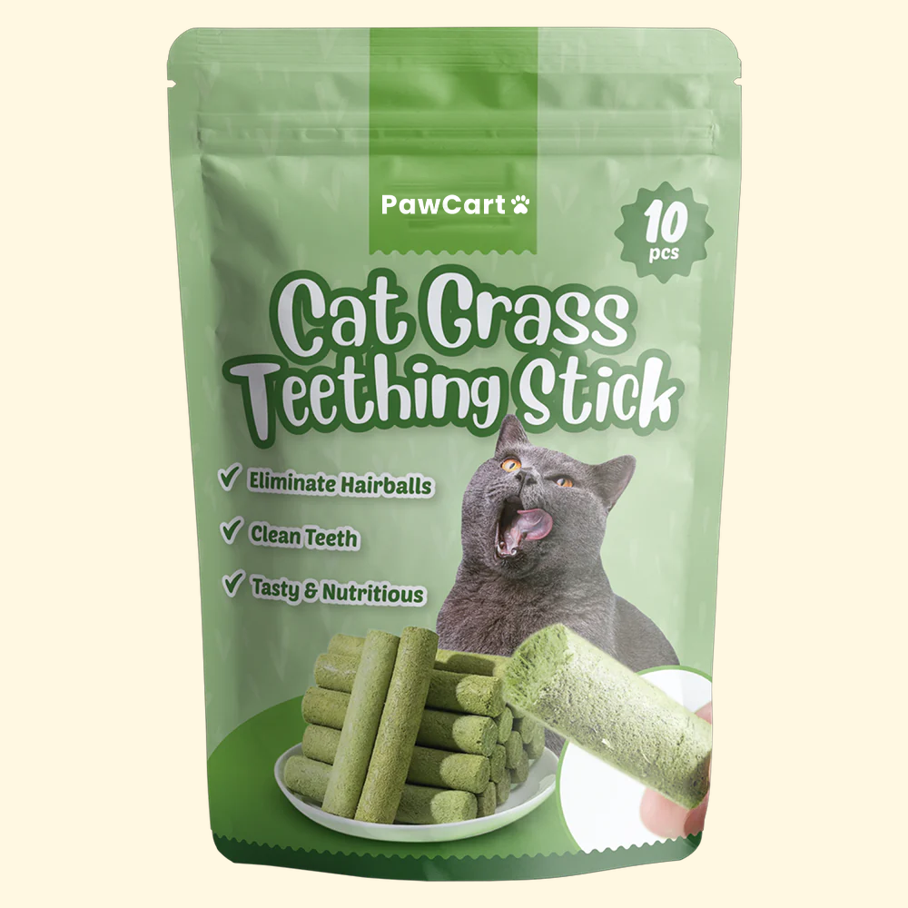 10-Pieces Cat Grass Teething Sticks