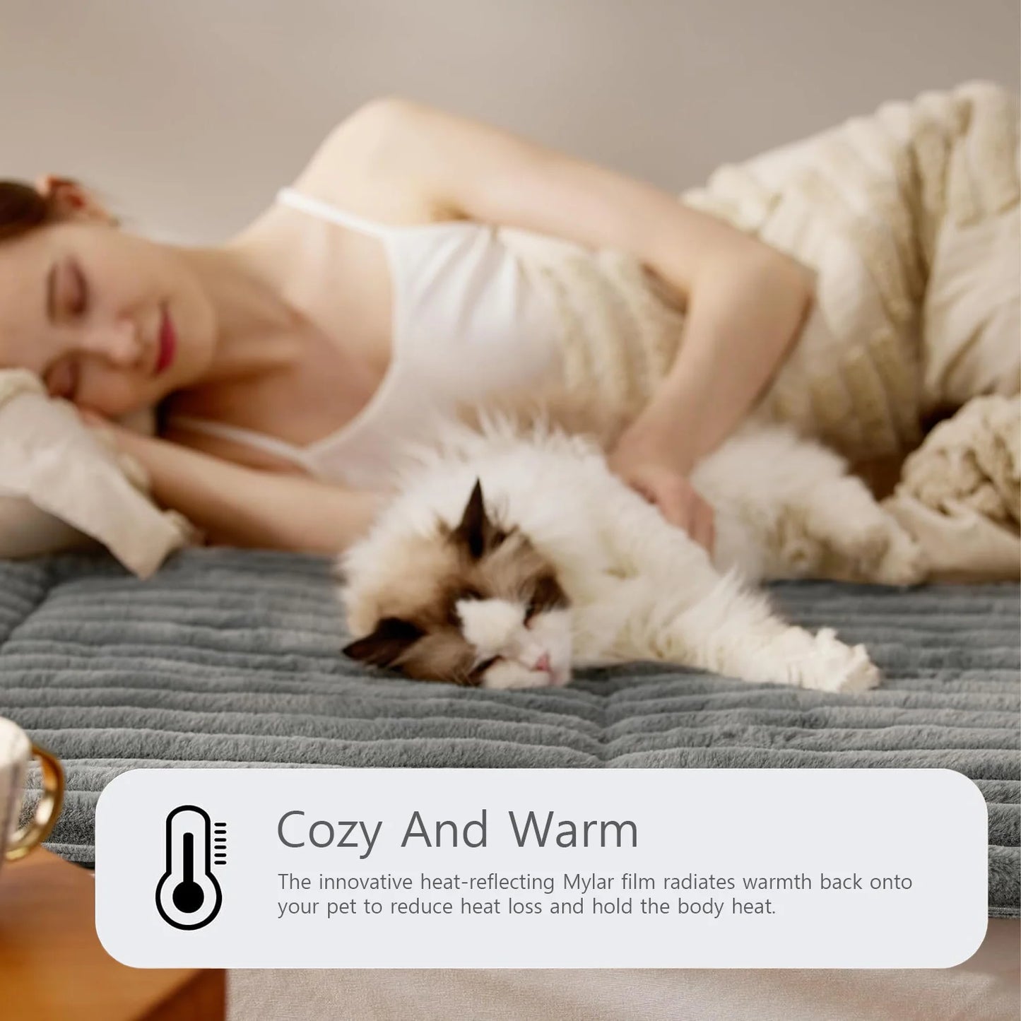 CozyFur Plush Self-Heating Pad